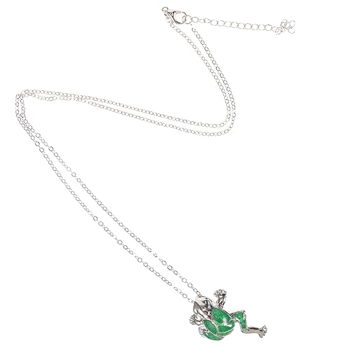 Healvian Frosch Anhänger Halskette für Damen Stilvolle Tierkette Strapazierfähigem Material Vielseitig Kombinierbar für zu Besonderen Anlässen von Healvian