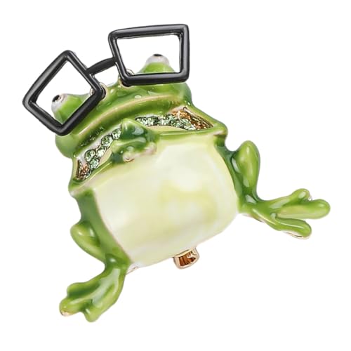 Healvian Frosch Brosche Pin Kreative Bunte Anstecknadel für Kleidung Hut Schal Rucksack Damen Modisch Dekorativ von Healvian