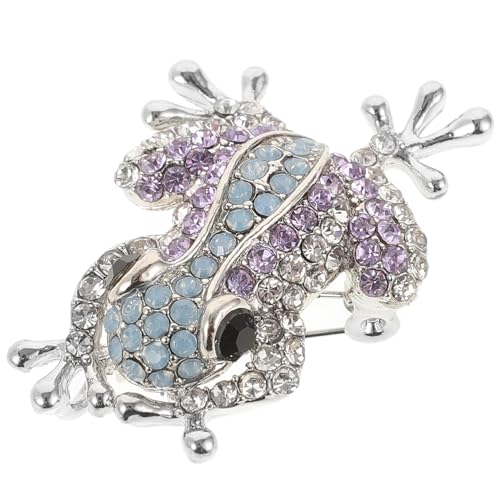 Healvian Frosch Brosche Schal Anstecknadel Tierkleidung Anstecknadel Emaille Anstecknadel Süße Party Dekorative Lustige Anstecknadeln Frosch Strass Brosche Anzug Brosche Süße von Healvian
