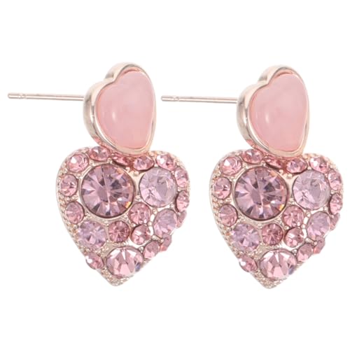 Healvian Herz-strass-ohrhänger Für Damen Funkelnde Ohrringe Mit Herz Tropfen-design Schmuck Für Hochzeiten Und Alltagsgelegenheiten von Healvian