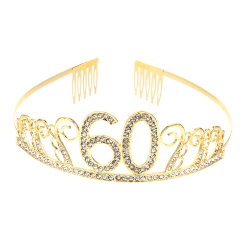Healvian Elegantes Damen-kronen-stirnband Zahlen-krone Kopfschmuck für Geburtstagsfeiern Kopfschmuck von Healvian