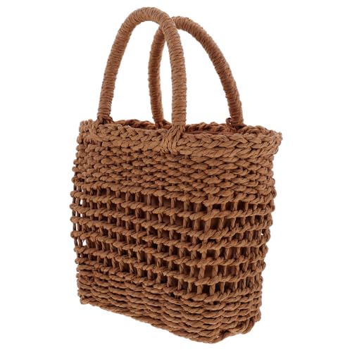 Healvian Geflochtene Damen Crossbody Tasche aus Stroh mit Zugband Sommer Handtasche für Handy Leichte Schultertasche Elegant Natürliches Design für Freizeit Strand und Alltag von Healvian