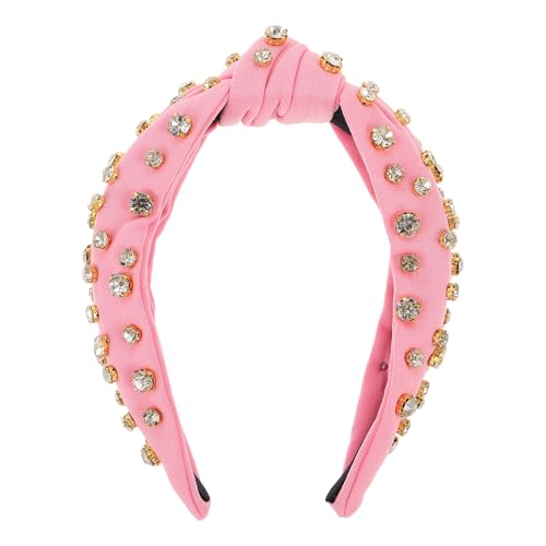 Healvian Geknotetes Stirnband: Funkelndes geknotetes Stirnband für Damen – breites, mit Strasssteinen besetztes Stoffhaarband – modisch verziertes Haarband für die Tanzschule Healvian Geknotetes Stirnband: Funkelndes geknotetes Stirnband für Damen – breites, mit Strasssteinen besetztes Stoffhaarband – modisch verziertes Haarband für die Tanzschule von Healvian