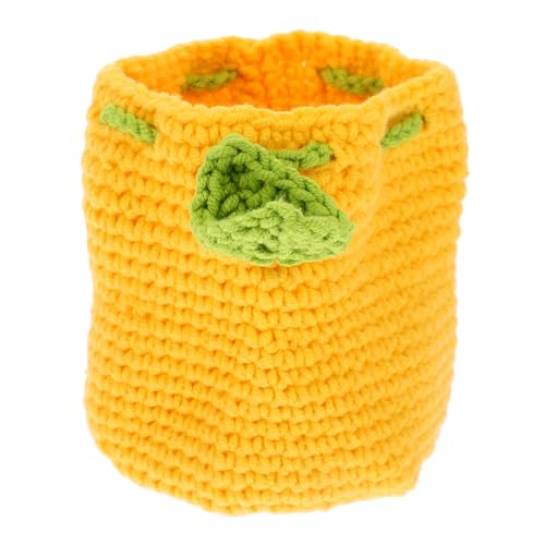 Healvian Kleine Häkeltasche Handgemachte Geldbörse Süße Cartoon-Form Tasche Münzgeldbörse Für Frauen Kleine Wechselgeld-Aufbewahrungstasche Münzhalter von Healvian