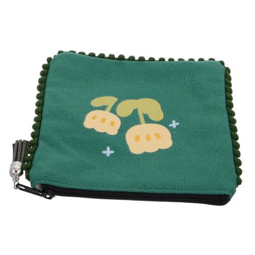 Healvian Süßer Flauschiger Geldbeutel Für Damen Mini-Canvas-münzbeutel Mit Reißverschluss Tragbare Geldbörse Für Mädchen Und Mädchen Farbe Mit Trendigem Quasten-Design von Healvian