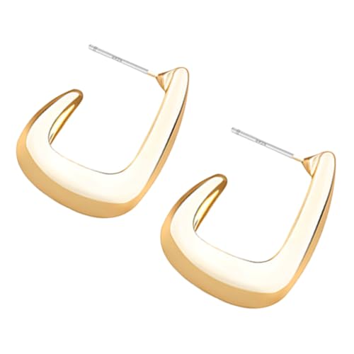 Healvian Geometrische C form Ohrringe Damen Ohrstecker Quadratisch Kreativ Schmuck Accessoire Elegant Alltag und Festlichkeit von Healvian