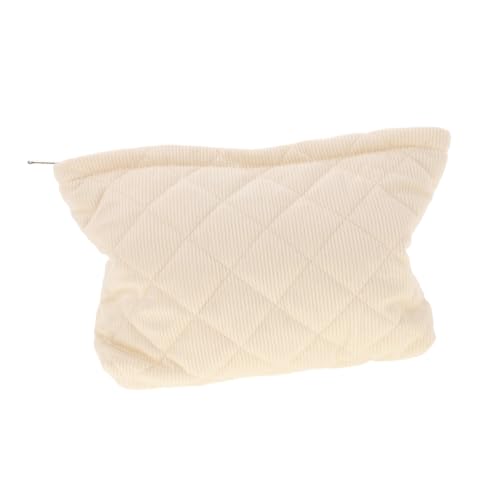 Healvian Gesteppte Kosmetiktasche mit Weißem Karomuster Große Kapazität Vielseitige Make Up Tasche für Damen und Reisen Stilvolle Kosmetik Aufbewahrungstasche von Healvian