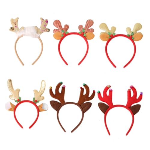 Healvian Geweihhaarband Für Weihnachten Dekorative Junge Mädchen Party Haarband Weihnachtshaarband Mit Motiv Leicht Und Langlebig Wiederverwendbar Für Junge Mädchen von Healvian