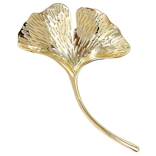 Healvian Ginkgoblatt Brosche Legierung Dekorative Kleidungsnadel Modisches Accessoire für Frauen Anstecknadel für Schals und Jacken von Healvian