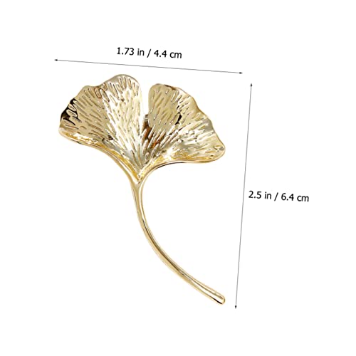 Healvian Ginkgo Brosche aus Langlebiger Legierung Modischer Anstecker für Damenkleidung Schal Hut und Tasche Kompakter Schmuck Clip als Dekorativer Pin für Vielseitige Outfit Accessoires von Healvian