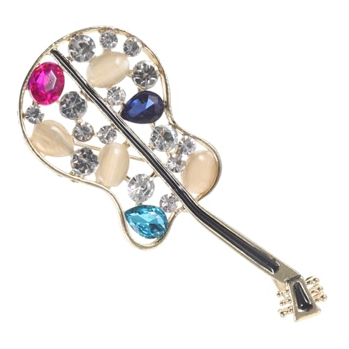 Healvian Gitarrenbrosche Musikalische Brosche Musikbrosche Brosche Für Musikinstrumente Musik Reversnadel Stellnadel Musikstift Broschennadel Dekorative Stift Legierung von Healvian