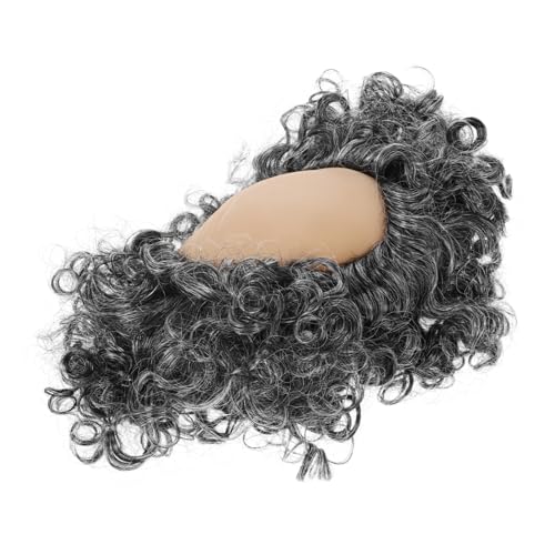 Healvian Herrenperücke Mit Glatze Und Lockigen Seiten Kurze Hitzebeständige Synthetische Perücke Für Halloween Cosplay Und Kostümpartys von Healvian