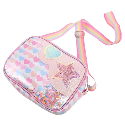 Healvian Glitzernde mit Verstellbarem Schultergurt Marineinspirierte Mädchenhandtasche Leichte Crossbody Tasche für Schule und Partys Langlebig und Hautfreundlich von Healvian