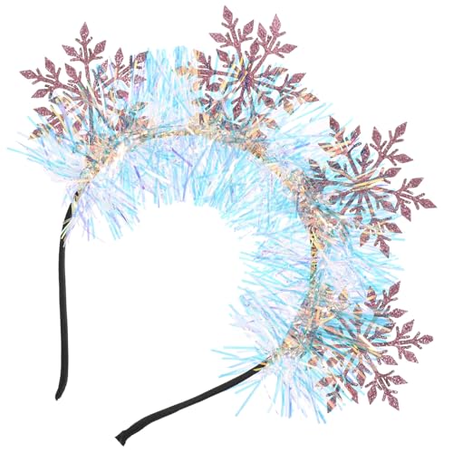 Healvian Glitzerndes Schneeflocken Haarband für Damen Festliches Weihnachts Haaraccessoire mit Silbernen Schneeflocken für Partys und Besondere Anlässe von Healvian