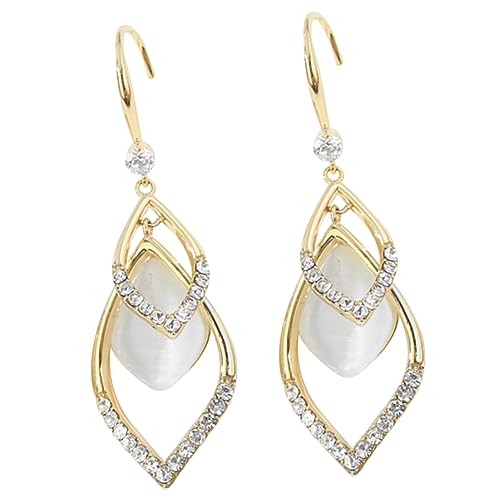 Healvian Goldene Lange Damen Ohrhänger Design Leichte Legierte Ohrringe Hängende Schmuckstücke für Hochzeit Party Besondere Anlässe Damenaccessoires von Healvian