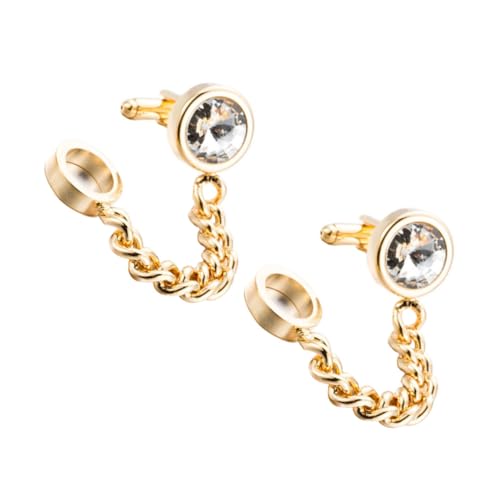 Healvian Goldene Manschettenknöpfe mit Glanz Business Shirt Accessoires Langlebig und Rostfrei Stilvoll und Leicht für Herrenformelle Anlässe Wie Hochzeit Meeting Geburtstag von Healvian