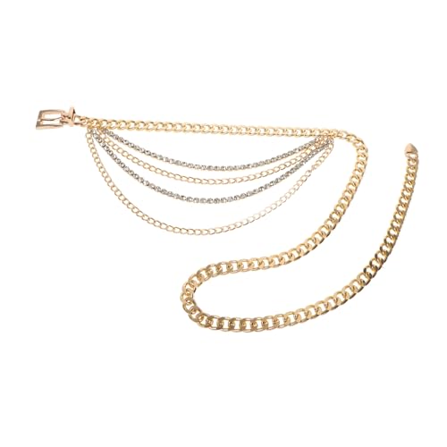 Healvian Goldene Taillenkette für Damen Stilvolle Bauch und Hüftkette mit Schimmernden Strasssteinen Mehrlagigem Design für Kleider und Hochzeiten Strapazierfähiger Metallgürtel Healvian Goldene Taillenkette für Damen Stilvolle Bauch und Hüftkette mit Schimmernden Strasssteinen Mehrlagigem Design für Kleider und Hochzeiten Strapazierfähiger Metallgürtel von Healvian
