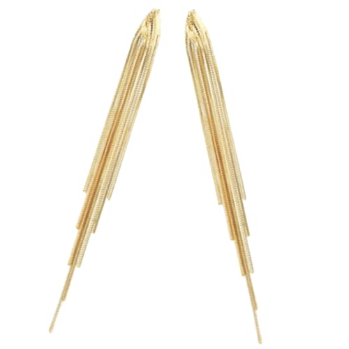 Healvian Goldene Tassel Ohrringe Damen Leichte Lange Dangle Ohrhänger Punk Stil Ohrstecker Hautfreundlich Vielseitig für Sommer Party Hochzeit und Alltag Geeignet von Healvian