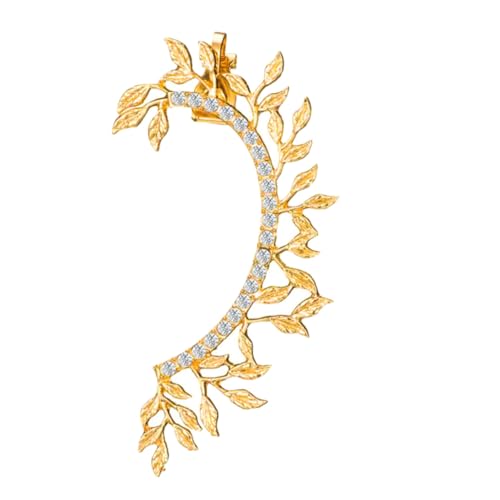 Healvian Goldener Ohrclip Damen Baumblatt mit Strassbesatz Modischer Dangle Earring für Hochzeit Party Braut Komfortabel Langlebig nicht Durchstochen Eleganter Ohrschmuck Healvian Goldener Ohrclip Damen Baumblatt mit Strassbesatz Modischer Dangle Earring für Hochzeit Party Braut Komfortabel Langlebig nicht Durchstochen Eleganter Ohrschmuck von Healvian