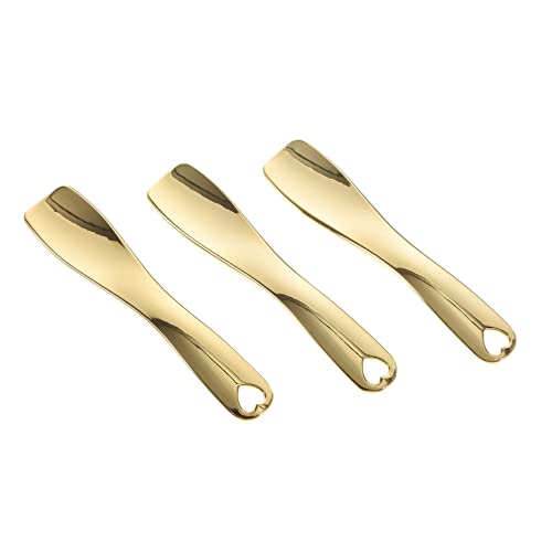 Healvian 3 Stück Zinklegierung Augencreme Löffel Augenmassage Tool Für Müdigkeitslinderung Und Schönheitsbehandlungen Goldene Cremelöffel Für Make up von Healvian