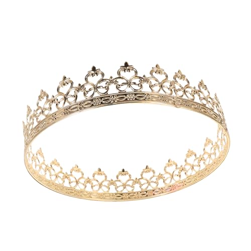Healvian Goldene Krone Für Männer Metall-tiara Mittelalterliche Adels-kopfbedeckung Für Cosplay Halloween-requisiten Königliches Kostümzubehör Party-accessoires von Healvian