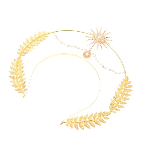 Healvian Goldfarbenes Haarband Damen Kopfschmuck Stirnband Fasching Party Haarschmuck Modisch Langlebig aus Geschenkidee Weihnachten Valentinstag Muttertag von Healvian