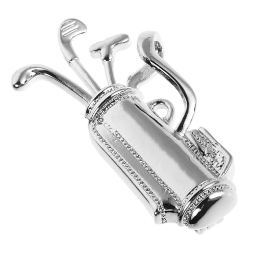 Healvian Golfschläger-brosche Deko Cardigan Clip Golfschmuck Brosche Zubehör Golfnadel Anstecknadel Brosche Schal-ring-clip Hemdnadeln Schalklammern Sport-brosche Golfstifte Kupfer Silver von Healvian