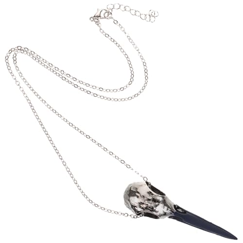 Healvian Gothic-schmuck Vogelschädel-halskette Anhänger Halskette Für Männer Und Damen Totenkopf-anhänger Schmuck von Healvian