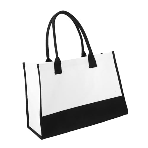 Healvian Große Canvas Tote Bag Damen Schultertasche Langlebig Großer Stauraum Praktische Einkaufstasche Vielseitig Verwendbar Strandtasche Alltag von Healvian