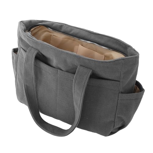Healvian Große Canvas-handtasche Damen Messenger Bag mit Robustem Pflegeleichtem Material Geräumiger Umhängetasche für Alltag Arbeit Reisen und Schule Graue Tragetasche im Minimalistischen von Healvian