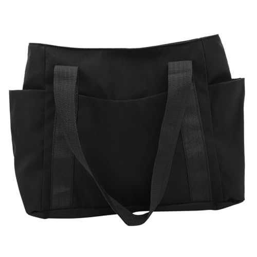 Healvian Große Damen Nylon Tasche Leicht Tragbare Einkaufstasche Alltagstauglich Modisch Schwarz von Healvian