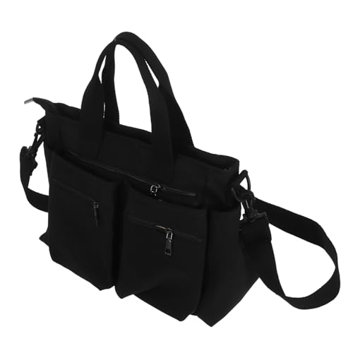Healvian Große Damen Nylon Tote Bag mit Multi Taschen Verstellbarem Schulterriemen Geräumig und Organisiert Stilvolle Handtasche für Arbeit Reise und Alltag Praktische Umhängetasche von Healvian