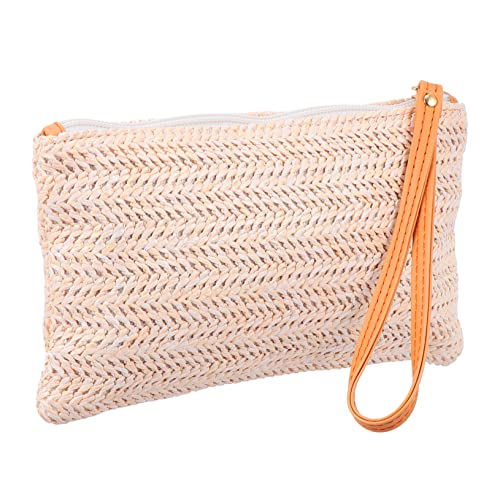 Healvian Sommer Strandtasche Aus Pp Stroh Für Damen Geldbörse Mit Reißverschluss Handytasche Outdoor Handtasche Geeignet Für Partys Und Shopping von Healvian