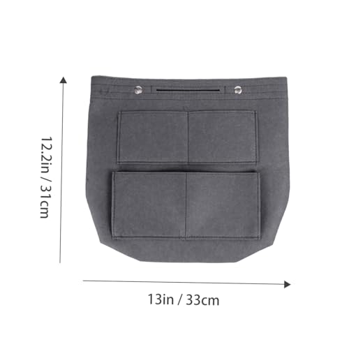 Healvian Große Filz Kosmetiktasche mit Verdecktem Druckknopf Vielseitige Reise Aufbewahrungstasche Langlebiger Filzbeutel mit Modischem Einfachem Design für Damen und Alltag von Healvian
