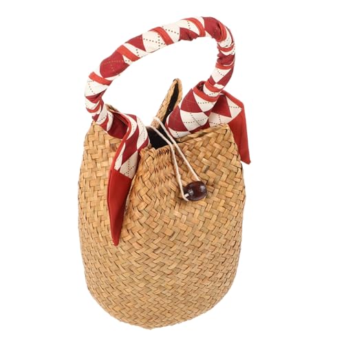 Healvian Große Geflochtene Strandtasche Damen Handtasche aus Robustem Material Leichte Gewebte Tote Bag für Sommerurlaub Vielseitig Verwendbar für Strand Party Einkauf und Freizeit von Healvian