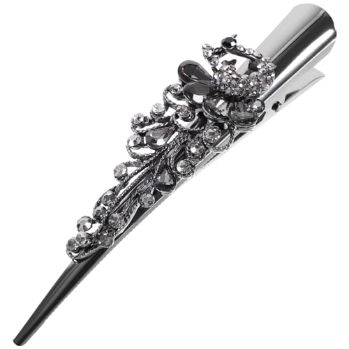 Healvian Große Haarklammer Entenschnabel Design Vintage Haarklammer mit Strass für Damen und Mädchen Robustes Stylingzubehör für Alltag Party und Professionellen Friseureinsatz von Healvian