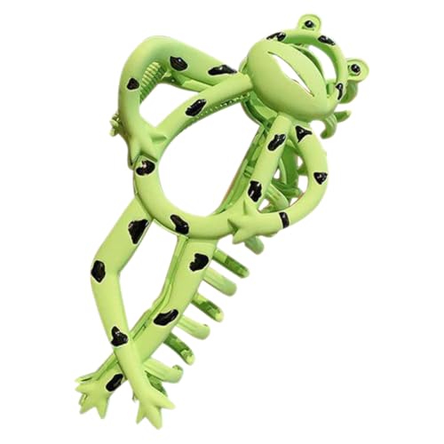 Healvian Große Haarklammer Froschmotiv Cartoon Haarspange für Frauen Vielseitig Leicht zu Tragen Modisch Haarschmuck für Alltag Kochen Arbeiten Styling von Healvian