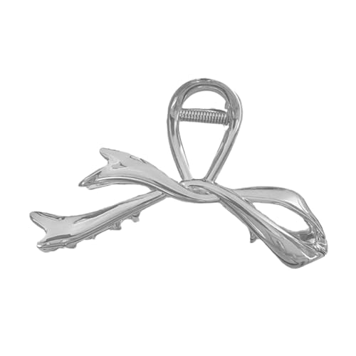 Healvian Große Haarklammer mit Metallischem Schleifen Design Dekorativer Haarclip für Damen und Mädchen Stabiler Haarschmuck für Parties Alltag und Stilvolles Haarstyling von Healvian