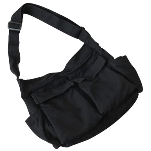 Healvian Große Kapazität Canvas Umhängetasche Damen mit Reißverschluss Leichte Crossbody Bag Kompakte Schultertasche für Alltag Shopping Arbeit und Reisen Modische Messenger Handtasche von Healvian