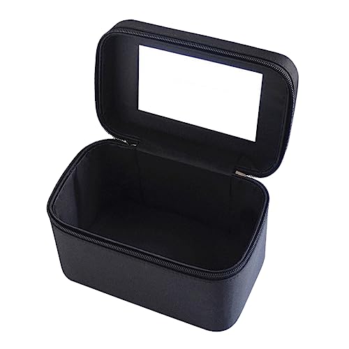 Healvian Große Kapazität Kosmetiktasche Damen Reise Make Up Tasche Schwarz Langlebig Leicht Reinigungstuch Aufbewahrung Multifunktional Handtasche von Healvian