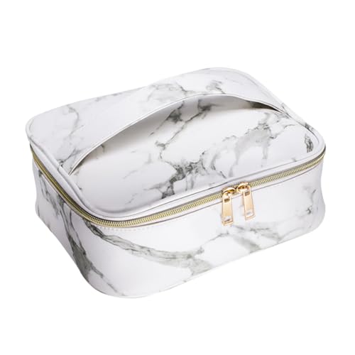 Healvian Große Kapazität Marmor Kosmetiktasche Multifunktional Reise Make Up Tasche Tragbar für Damen und Herren von Healvian