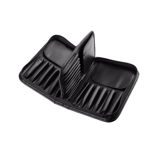 Healvian Große Kosmetiktasche Damen PU Leder Make Up Pinsel Aufbewahrungstasche Fächer Reise Organizer Leicht Praktisch von Healvian