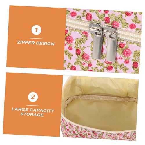 Healvian Große Kosmetiktasche aus Polyester Vielseitige Reisefreundliche Makeup Bag mit Reißverschluss Großer Stauraum für Damen für Businessreisen und Familienurlaub Langlebig und von Healvian