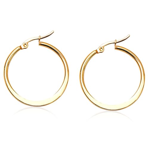 Healvian Große Runde Creolen Damenohrringe Modisch Elegant Vielseitig Kombinierbar für Alltag und Festlichkeiten Handgefertigt Vintage Stil für Frauen Schmuckaccessoire von Healvian