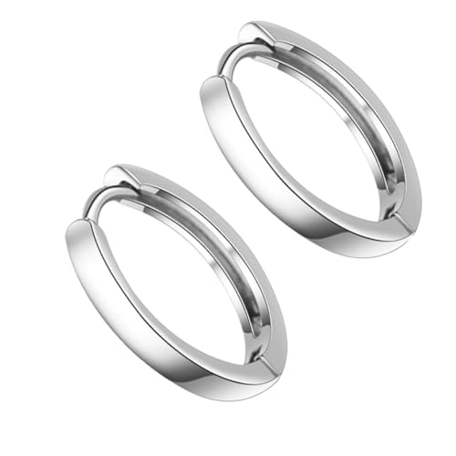 Healvian Große Runde Ohrringe Damen Schlichtes Design Modischer Kupfer Schmuck für Frauen und Mädchen zu Weihnachten Geburtstag Valentinstag von Healvian