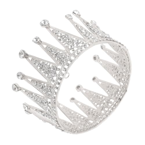 Healvian Große Runde Strass Funkelnde Tiara für Hochzeit und Geburtstag Leichter Sicher Sitzender Braut-haarschmuck Vielseitiges Accessoire für Damen und Besondere Anlässe von Healvian