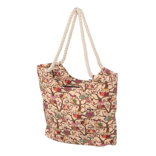Healvian Große Strandtasche mit Eulenmuster Multifunktionale Reisetasche Robustem Canvas für Strand Reisen Geräumig für Kosmetik Kleidung Stilvolles Design Healvian Große Strandtasche mit Eulenmuster Multifunktionale Reisetasche Robustem Canvas für Strand Reisen Geräumig für Kosmetik Kleidung Stilvolles Design von Healvian
