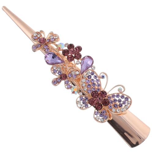 Healvian Große Vintage Haarklammer Damen mit Strasssteinen Leichter Haarclip für Dünnes Haar Eleganter Haarschmuck für Party Bühne Alltag und Festliche Anlässe von Healvian
