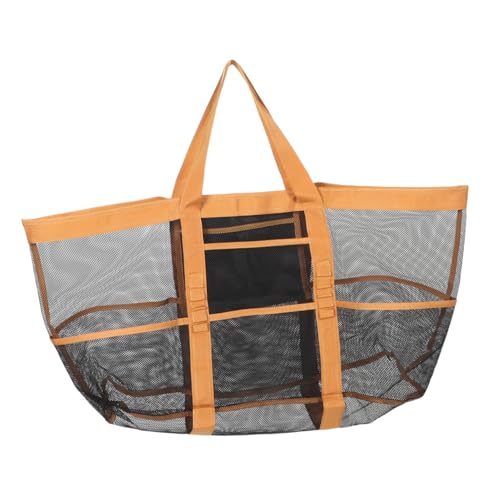 Healvian Große Wasserdichte Strandtasche mit Separatem Make-up-fach Geräumige Mesh-tasche aus Canvas für Familie Outdoor Pool und Strandurlaub Praktische Handtasche für Reisen von Healvian