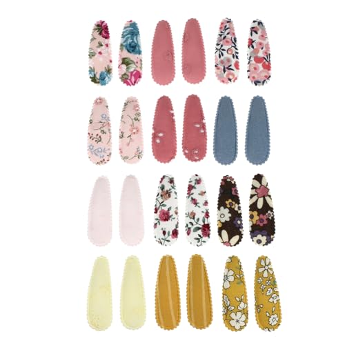 Healvian 24stücke Stoff Haarnadeln Blumenmuster Haarspangen Für Mädchen Haarschmuck Haaraccessoires Haarklammern Für Frisuren Haarspangen Mit Stoffblumen Für Kleinkinder von Healvian